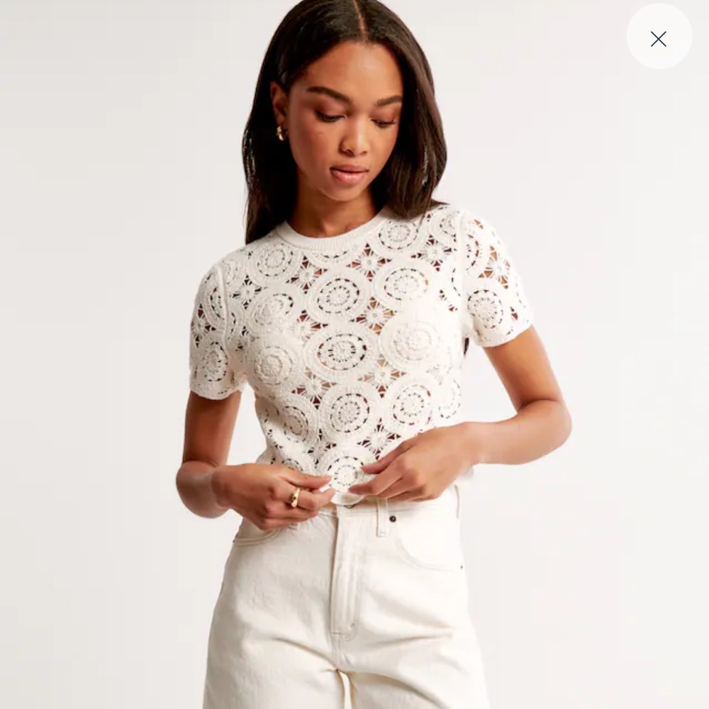 Abercrombie Crochet Mosaic Tile Tee